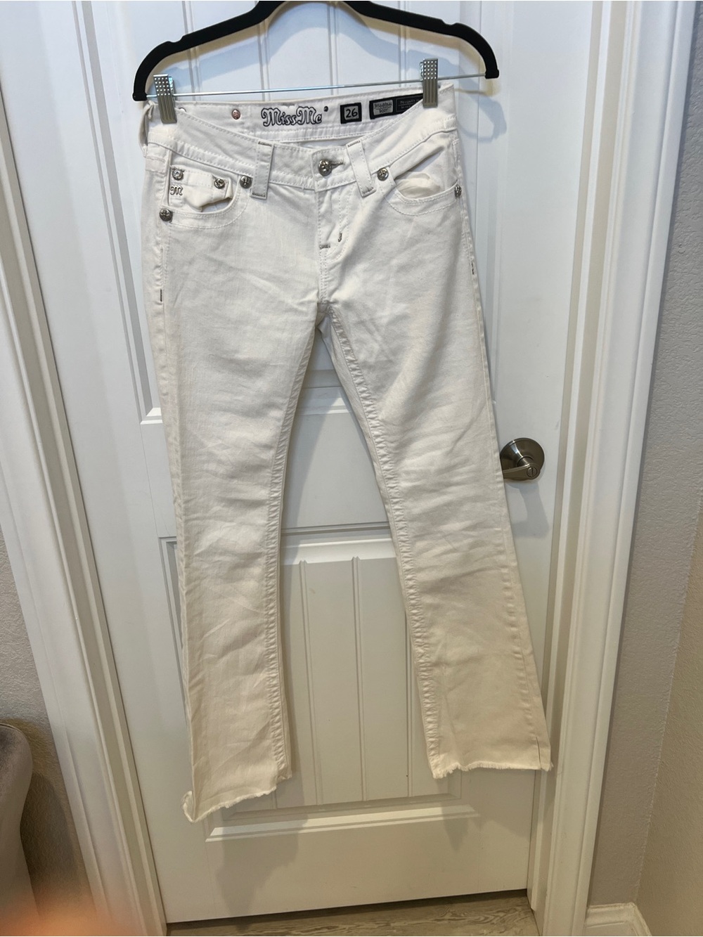 Miss Me White Flare Jeans - Women's